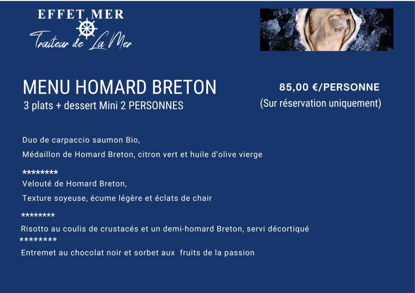 MENU HOMARD