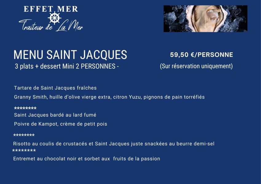 MENU SAINT JACQUES